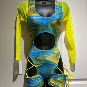 Multi Colored Bartender Bodysuit